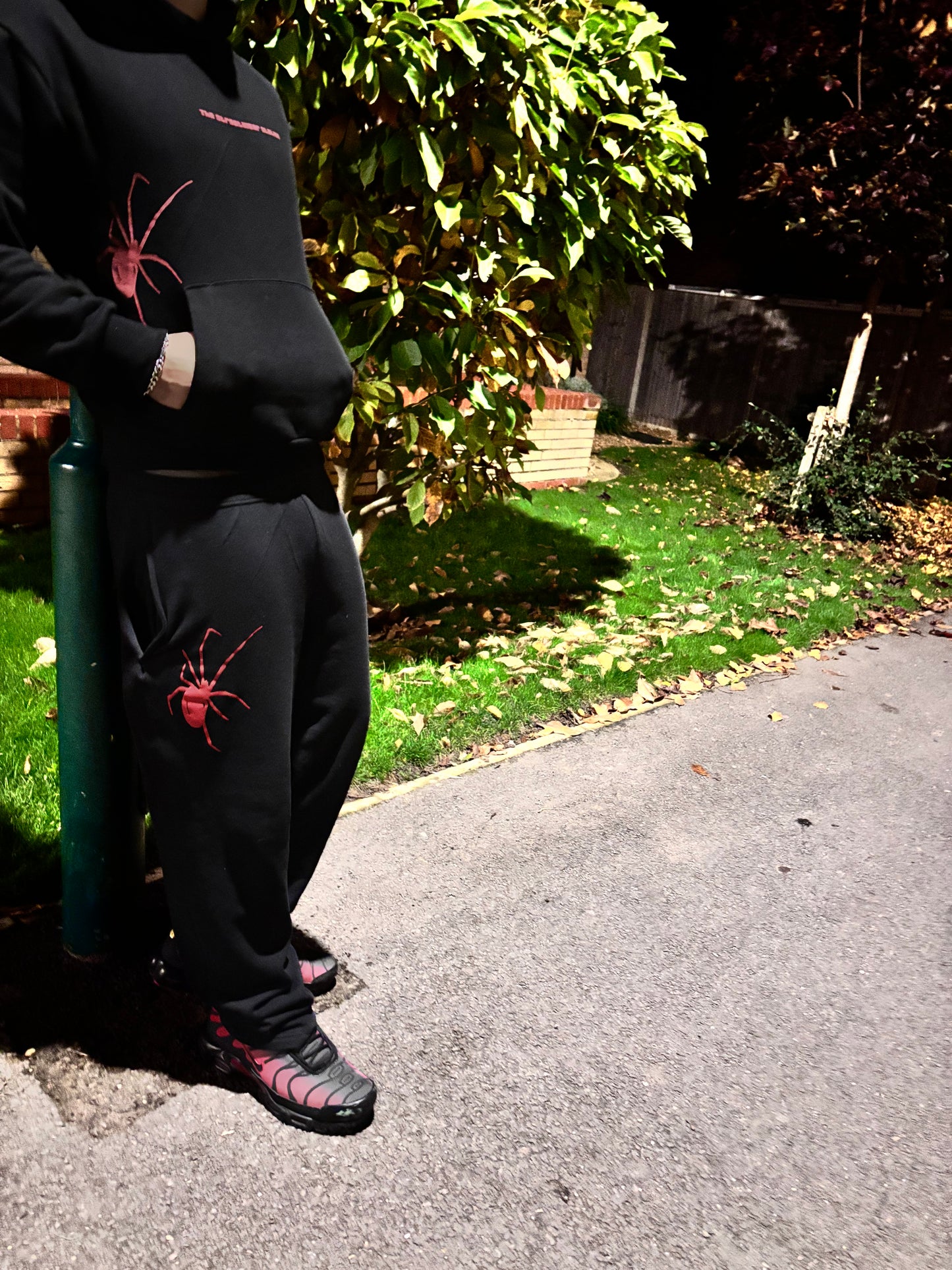 Spider puff print joggers