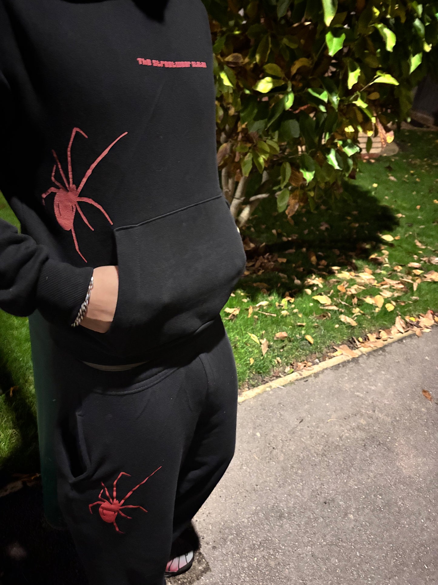 Puff print spider tracksuit